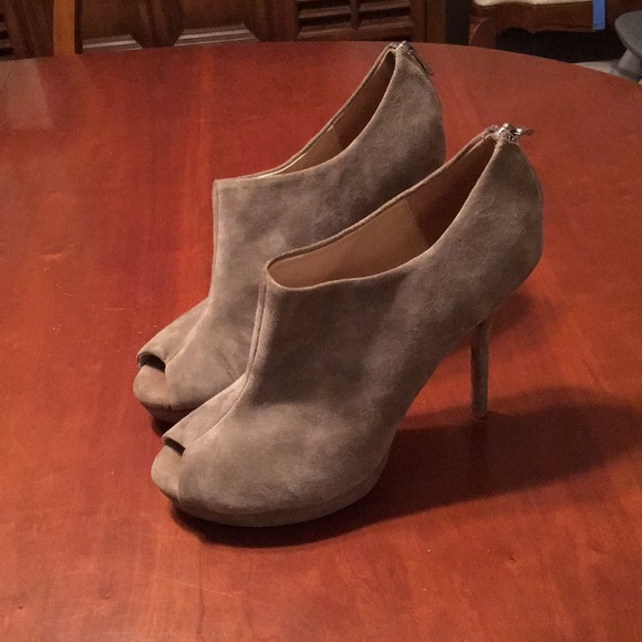 Pour La Victoire Shoes - Pour La Victoire Forsa open toe gray booties - 11